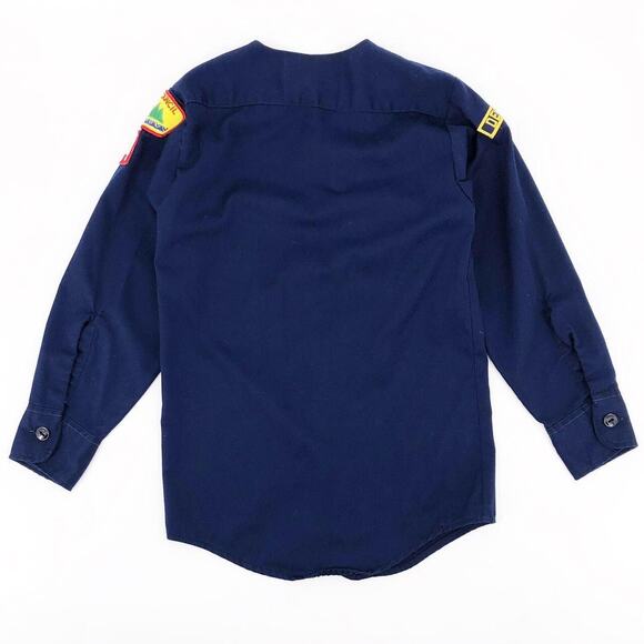 70s Cub Scouts Boy Scouts of America blue long sleeve uniform shirt - Picture 2 of 4